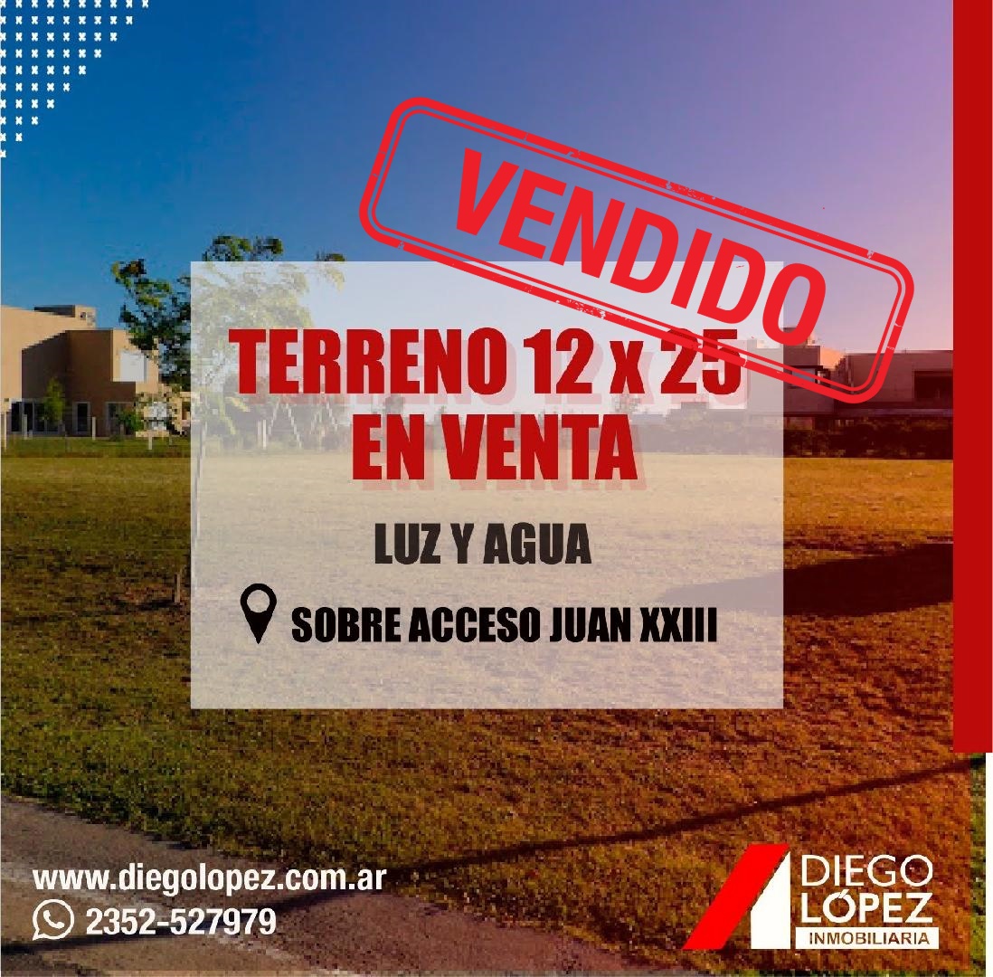 EN VENTA | TERRENO SOBRE ACCESO PRINCIPAL