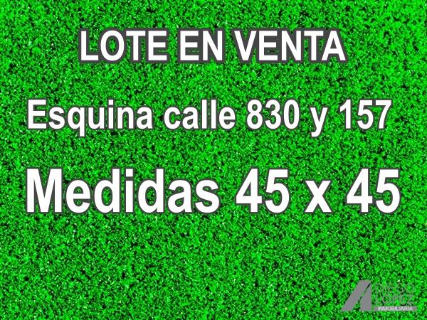 EN VENTA | LOTE SOBRE CALLE 830