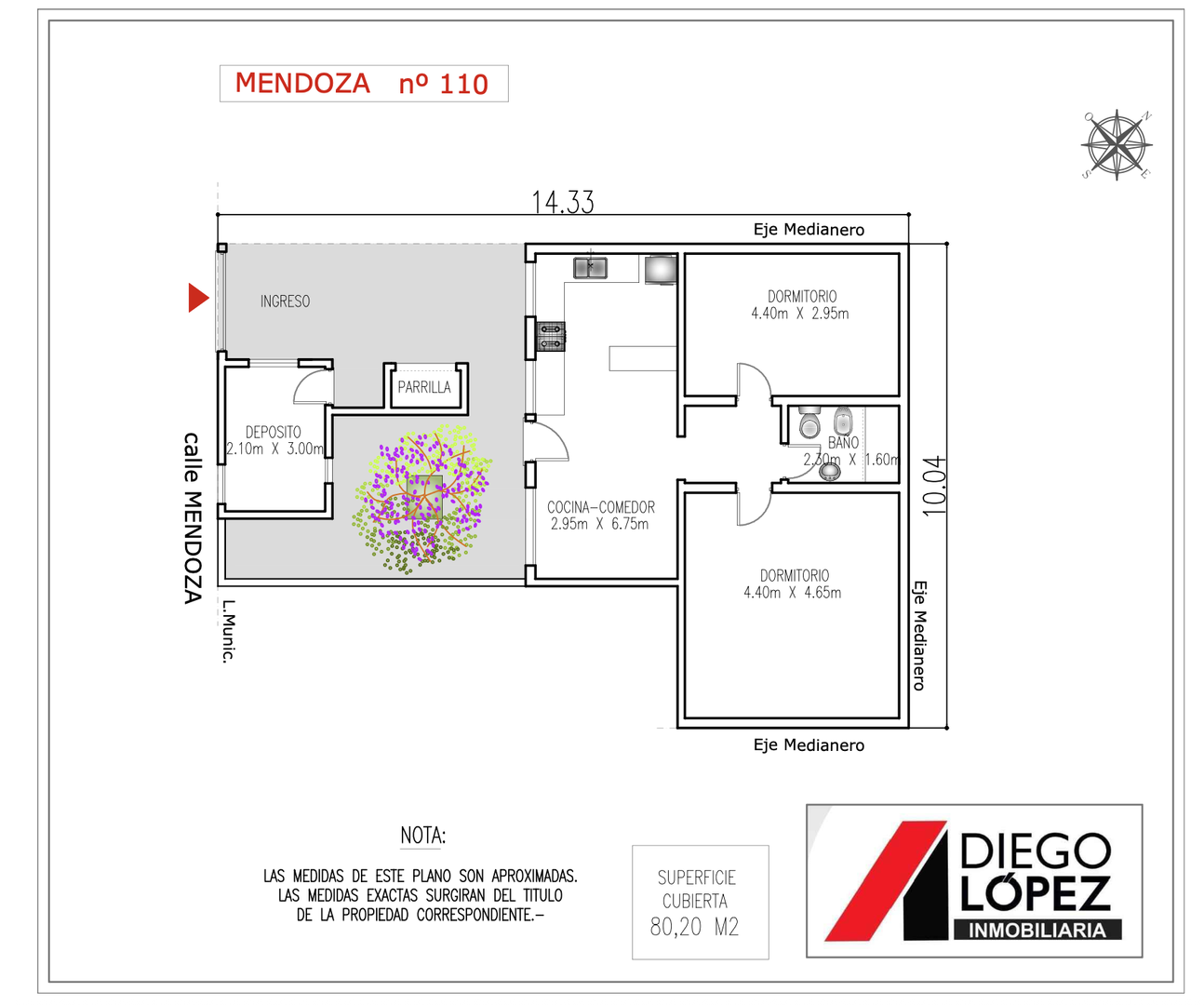 Ph en venta Mendoza 110   2 dormitorios con entrada de auto y patio